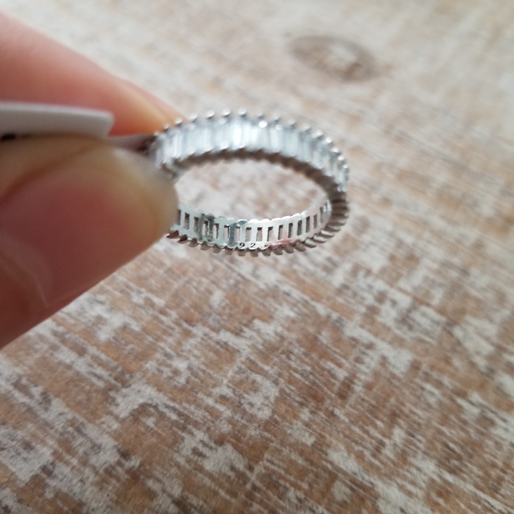Sterling Baguette Eternity Band - Picture 3 of 5